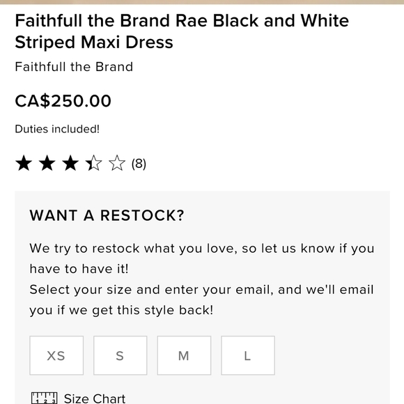 Faithfull the Brand Striped Maxi Dress - Black and White - Picture 11 of 12